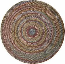 brown cotton braid round rug 699
