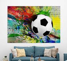 Soccer Wall Art Abstract Soccer Canvas