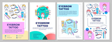 eyebrow tattoo brochure template layout