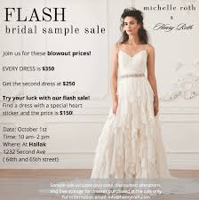 Get the best deals on wedding dresses. Flash Bridal Sample Sale