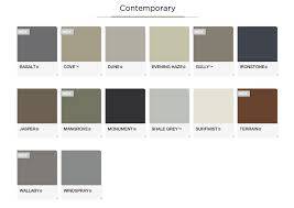 Colourbond Contemporary Colour Chart In 2019 House Paint