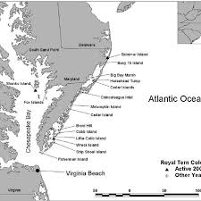 Map Showing The Location Of Former And Active Tern Colonies