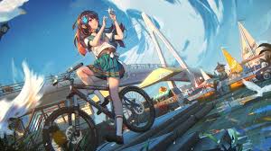 Anime wallpapers hd 4k ultra hd 16:10 3840x2400 sort wallpapers by: Anime Student Girl Bike Scenery 4k Wallpaper 4 640