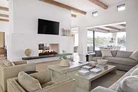 Dual Sided Fireplace With Black