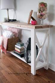 Rustic X Console Table Ana White