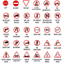 road safety signs traffic symbols