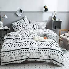 Clothknow Black White Boho Comforter