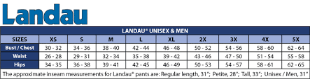 79 Particular Landau Scrubs Sizing Chart