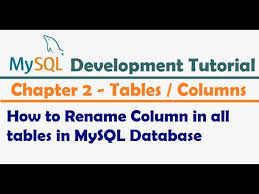 how to rename column in all tables in