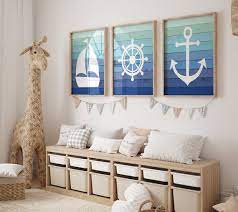 Nautical Nursery Wall Art Ombre