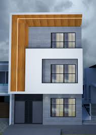 modern house plan front elevation
