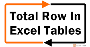 how to add a total row in excel table