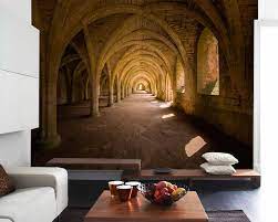 Ancient Castle Wall Mural For Living