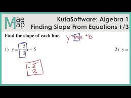 Kuta Algebra 1 Finding Slope