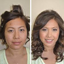 before and after hairstyling and makeup