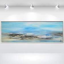 framed abstract landscape painting