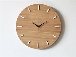 157 40 cm oak wall clock modern clock