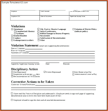 Employee Write Up Template Disciplinary Examples Rhumb Co