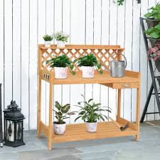Outdoor Garden Workbench With Drawer