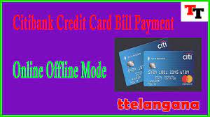 citibank credit card bill payment