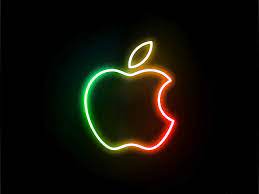 apple animated neon logo by design sea