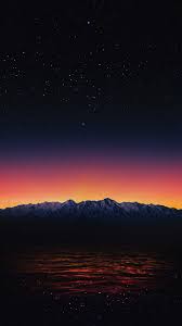 night mountains starry sky iphone