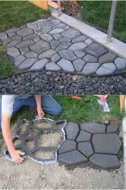 Easy Diy Concrete Cobblestone Path Do