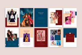 fashion magazine cover booklet layout