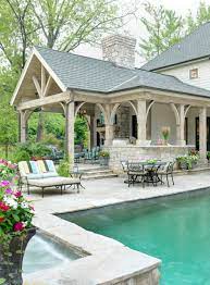 covered patio with pool houzz