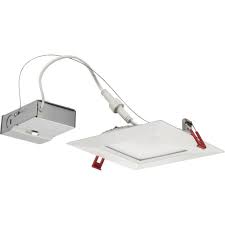 Lithonia Lighting Wafer Square 6 In White Integrated Led Recessed Kit Wf6 Sq B Led 30k 120 Mw Hp18 M6 The Home Depot