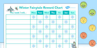 Winter Fairytale Reward Sticker Chart Winter Reward Sticker