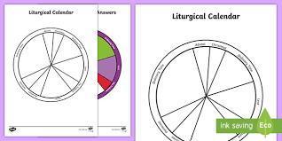Printable liturgical catholic calendar in a nutshell: Liturgical Colors And Calendar Activity Teacher Made