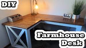 The ultimate diy wooden desk. Diy L Shaped Farmhouse Desk Youtube