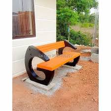 Cement Modern Park Concrete Bench With