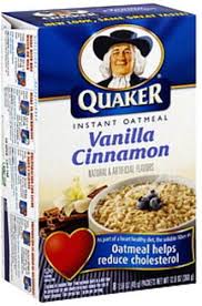 quaker vanilla cinnamon instant oatmeal