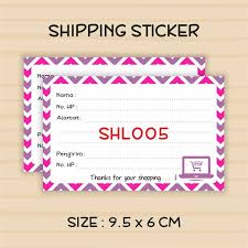 Tips membuat nota olshop agar menarik. Pin Di Shipping Sticker 9 5 X 6 Cm