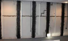 Carbon Fiber Strips Basement Wall
