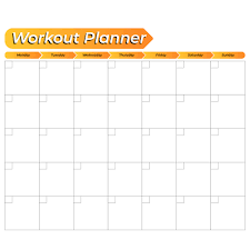 free printable weekly workout schedule