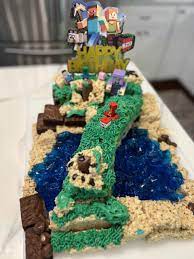 minecraft birthday cake design of