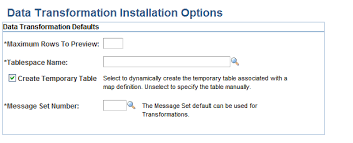 defining installation options