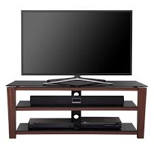 fitueyes 3 tiers wood tv stand black