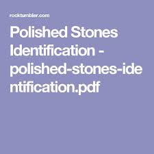 Gemstone Identification Chart Pdf Inspirational Polished