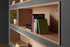 Bookshelves Lined With Wood Highlight