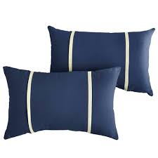 Maybe you would like to learn more about one of these? Sunbrella 2pk Canvas Lumbar Outdoor Throw Pillows Navy Target