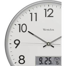 Westclox 33172 14 Silver Wall Clock