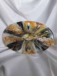 Wall Clock Geode Large Agate Oval