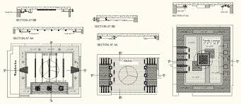 false ceiling plan and section autocad file