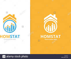 Vector Graph And Real Estate Logo Combination Diagram And