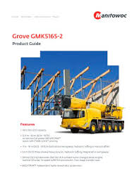 Grove Gmk5165 2 Manitowoc Cranes Pdf Catalogs