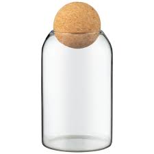 Glass Jar With Cork Lid Tableware B